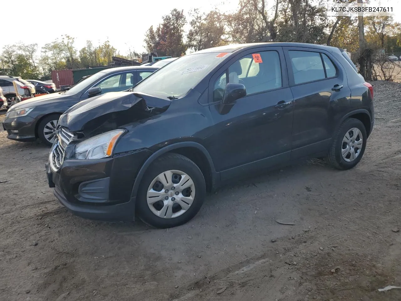 2015 Chevrolet Trax Ls VIN: KL7CJKSB3FB247611 Lot: 78411964