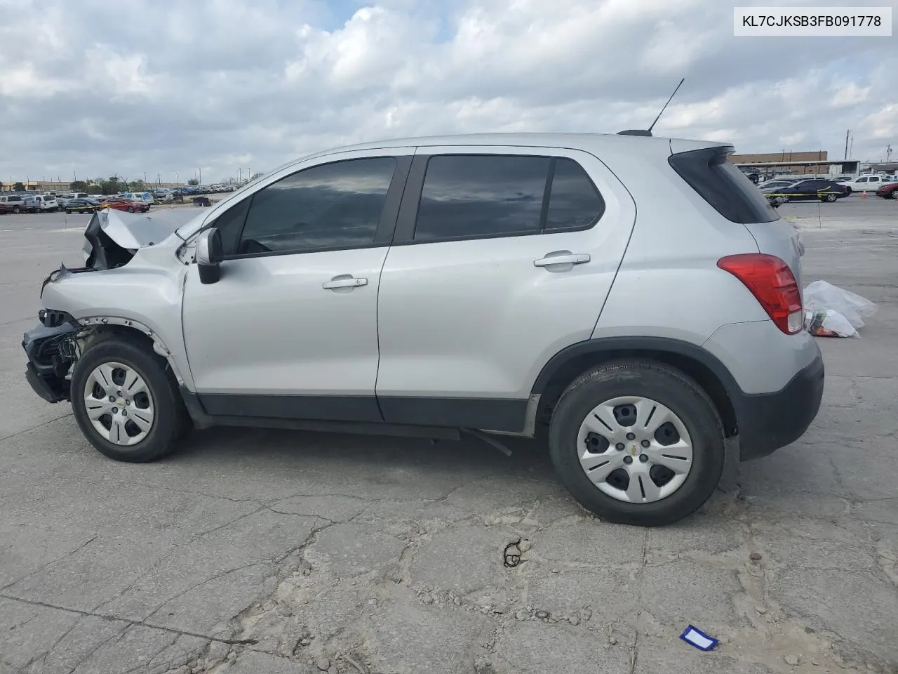 2015 Chevrolet Trax Ls VIN: KL7CJKSB3FB091778 Lot: 78445194