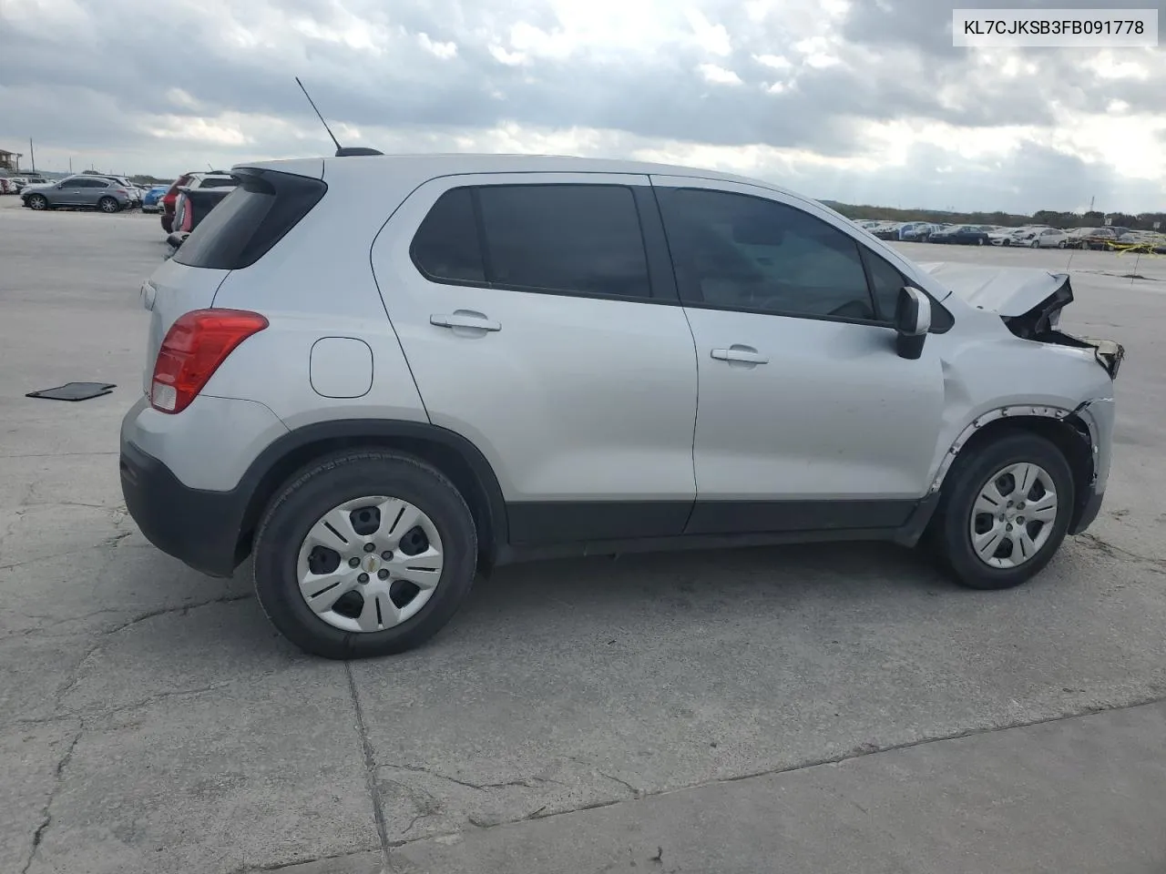 2015 Chevrolet Trax Ls VIN: KL7CJKSB3FB091778 Lot: 78445194