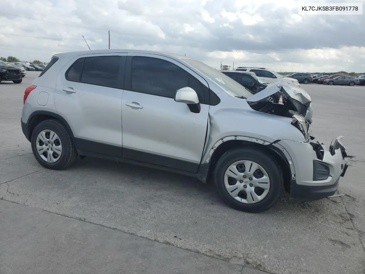 2015 Chevrolet Trax Ls VIN: KL7CJKSB3FB091778 Lot: 78445194