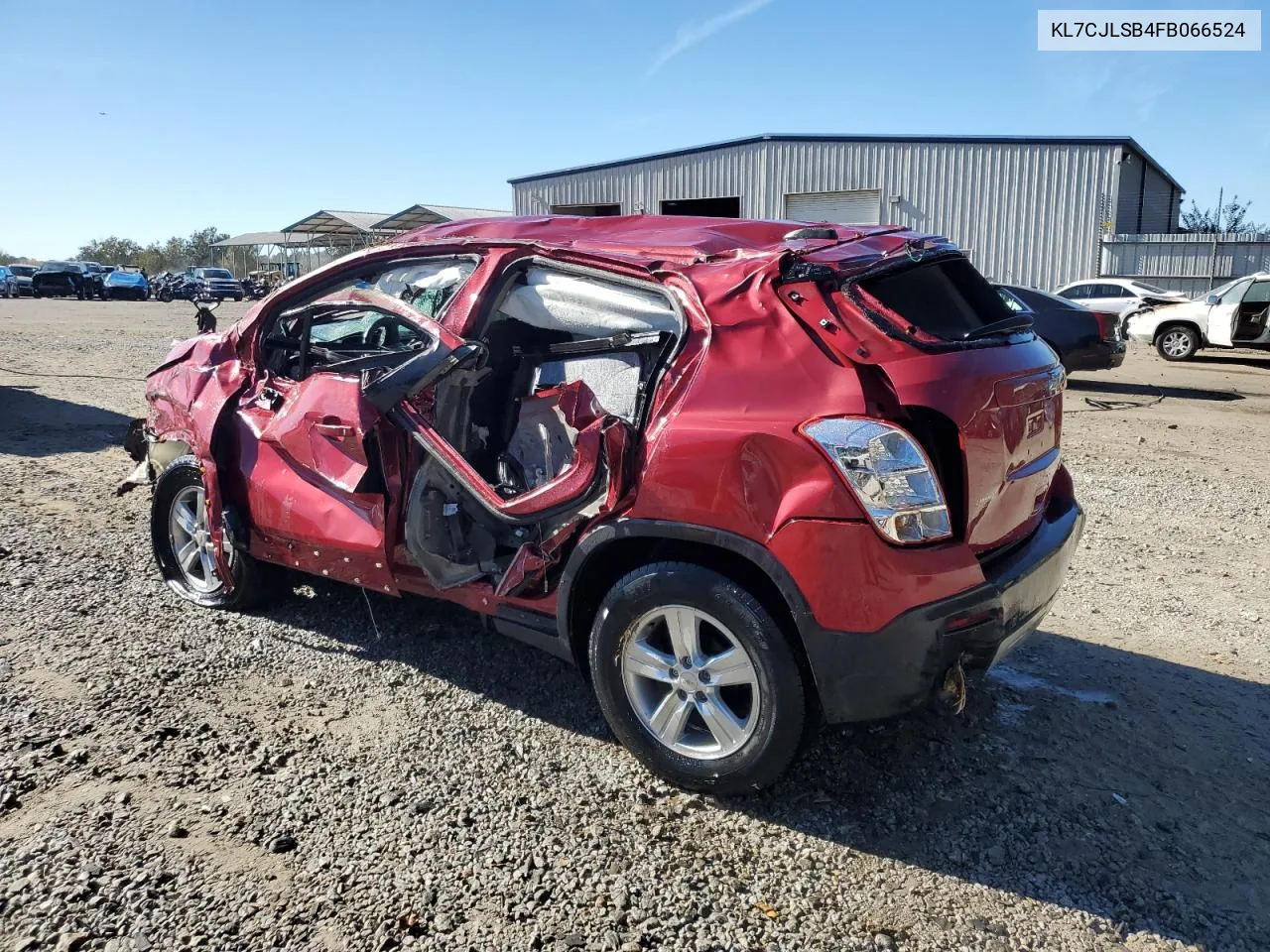 2015 Chevrolet Trax 1Lt VIN: KL7CJLSB4FB066524 Lot: 80220164