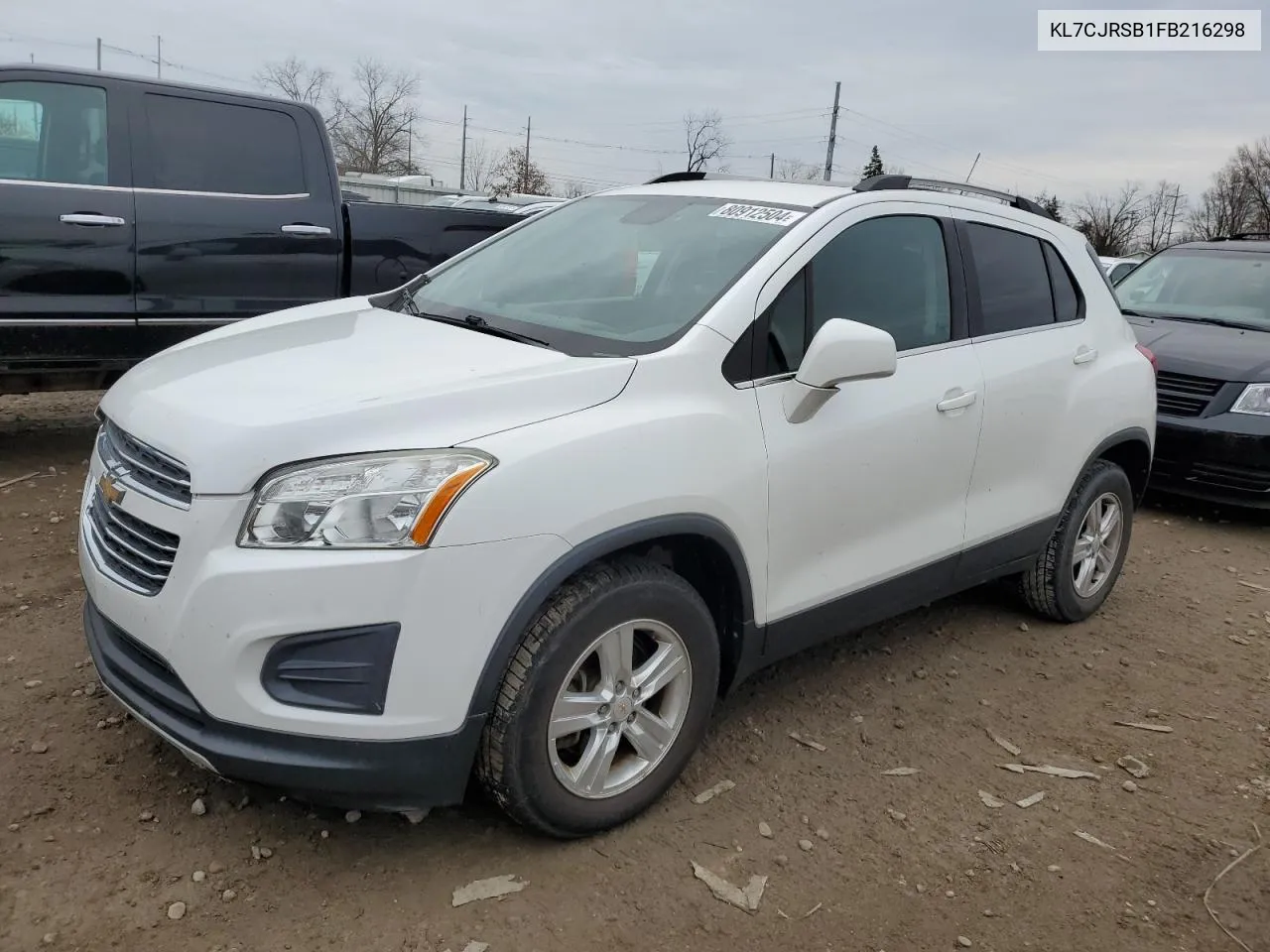 2015 Chevrolet Trax 1Lt VIN: KL7CJRSB1FB216298 Lot: 80912504