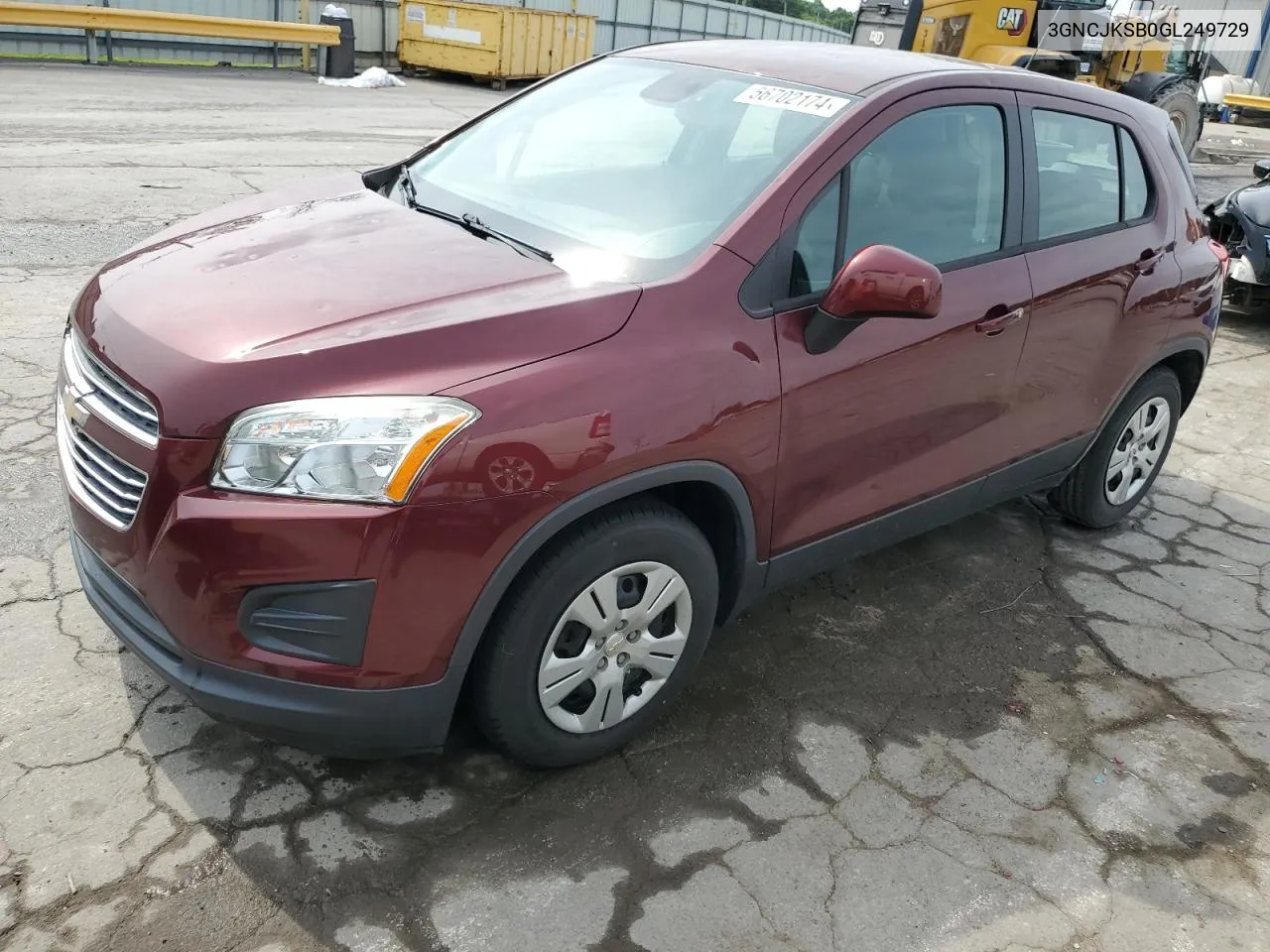 2016 Chevrolet Trax Ls VIN: 3GNCJKSB0GL249729 Lot: 56702174