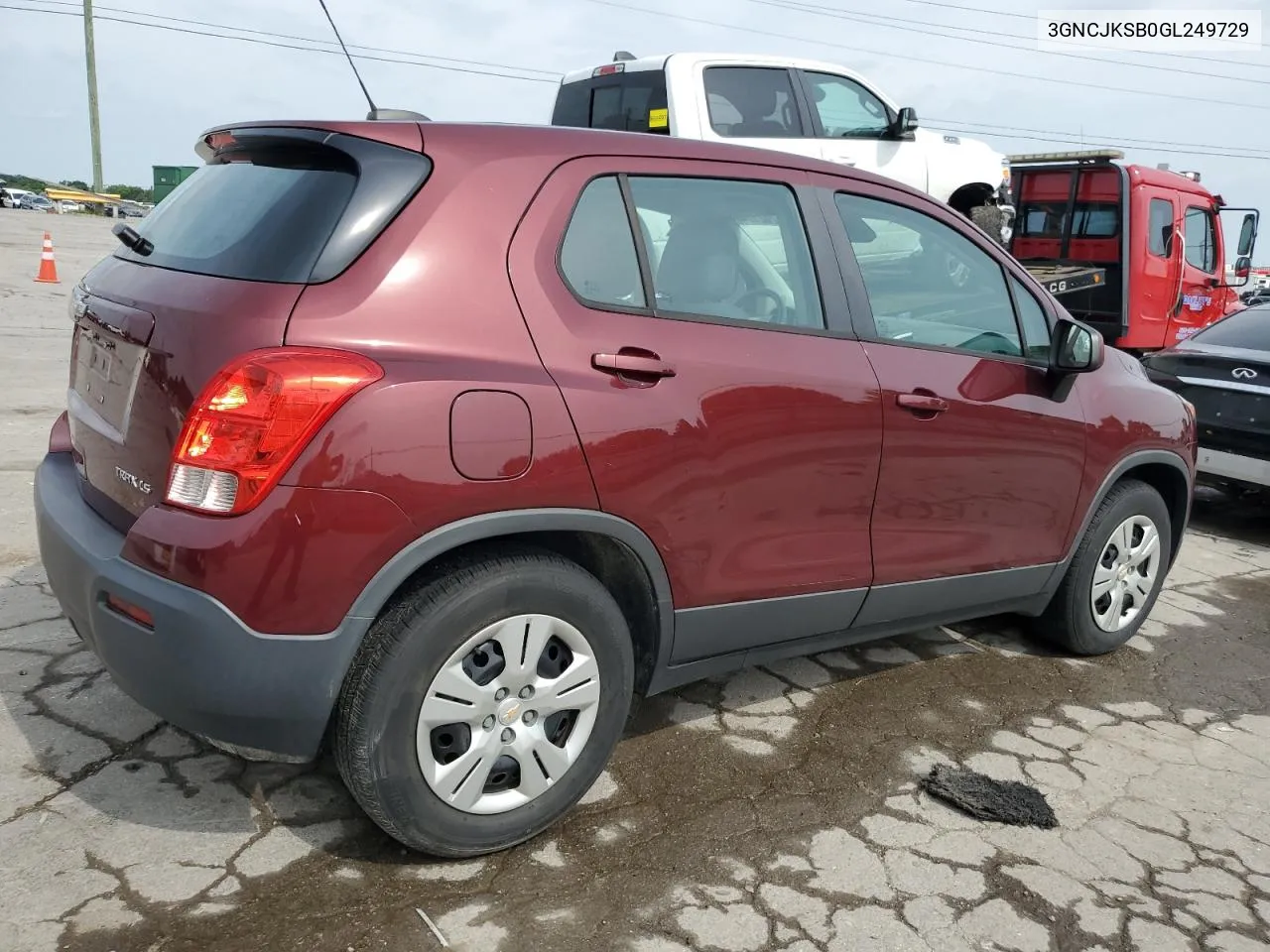 2016 Chevrolet Trax Ls VIN: 3GNCJKSB0GL249729 Lot: 56702174