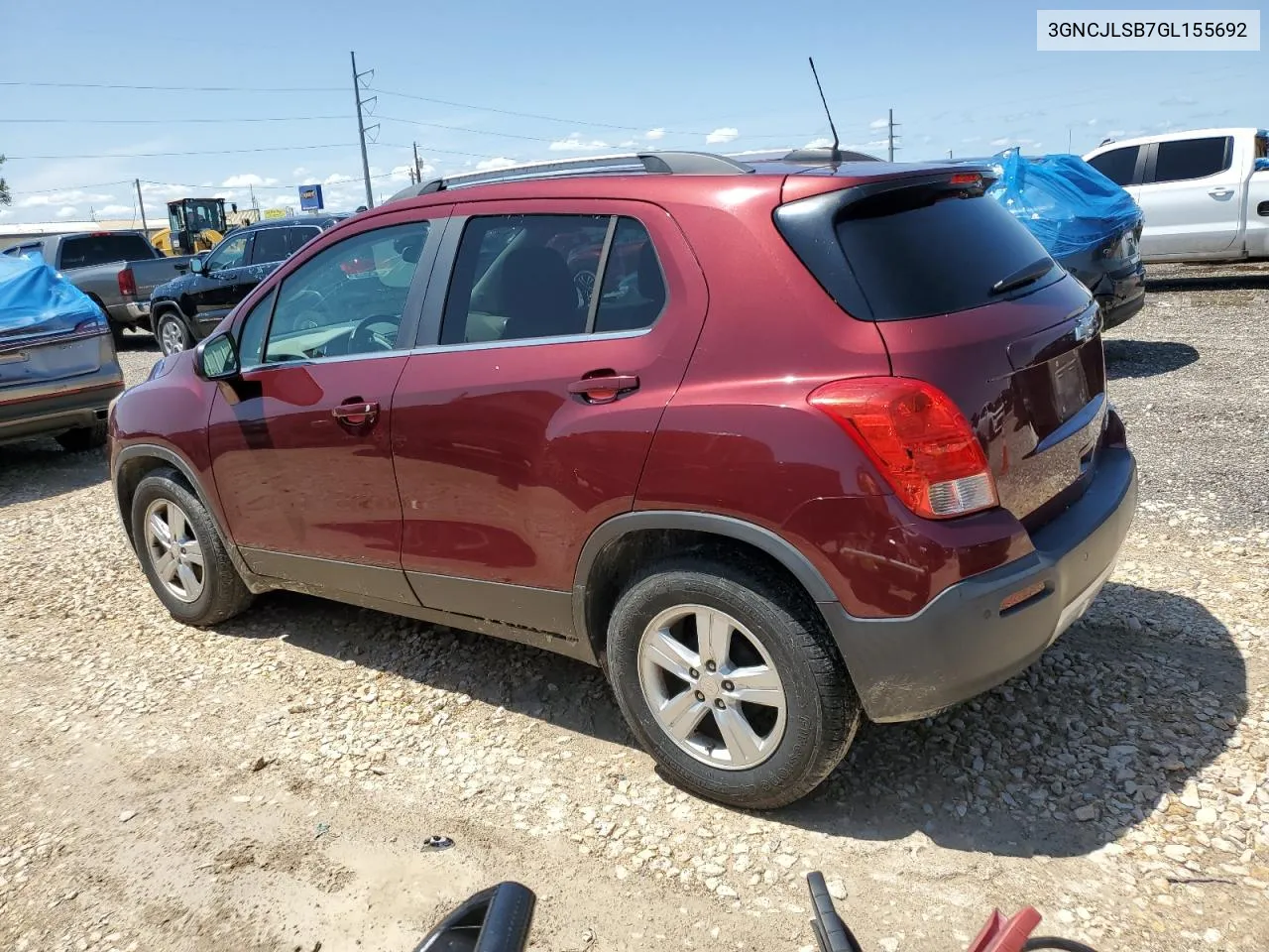 2016 Chevrolet Trax 1Lt VIN: 3GNCJLSB7GL155692 Lot: 56755114