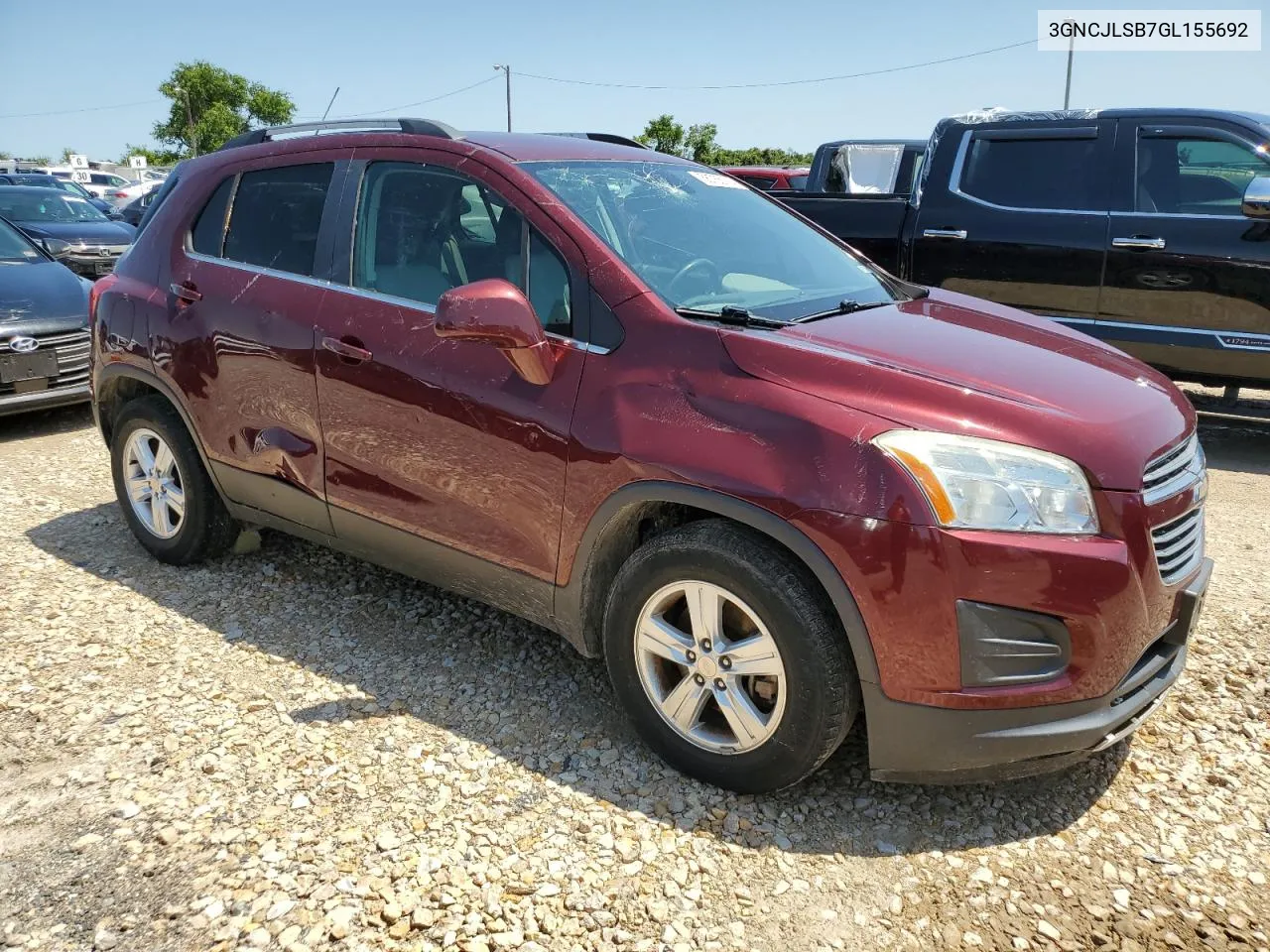 2016 Chevrolet Trax 1Lt VIN: 3GNCJLSB7GL155692 Lot: 56755114