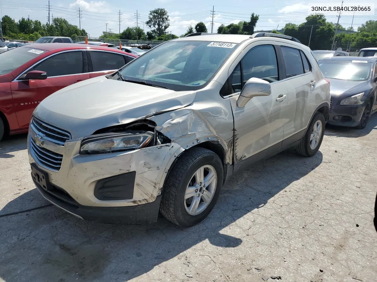 2016 Chevrolet Trax 1Lt VIN: 3GNCJLSB4GL280665 Lot: 57748113