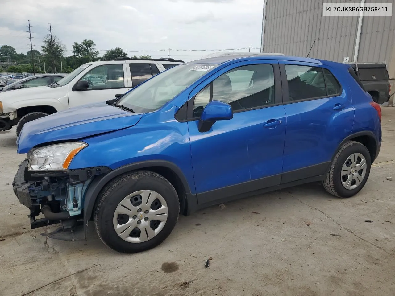 KL7CJKSB6GB758411 2016 Chevrolet Trax Ls