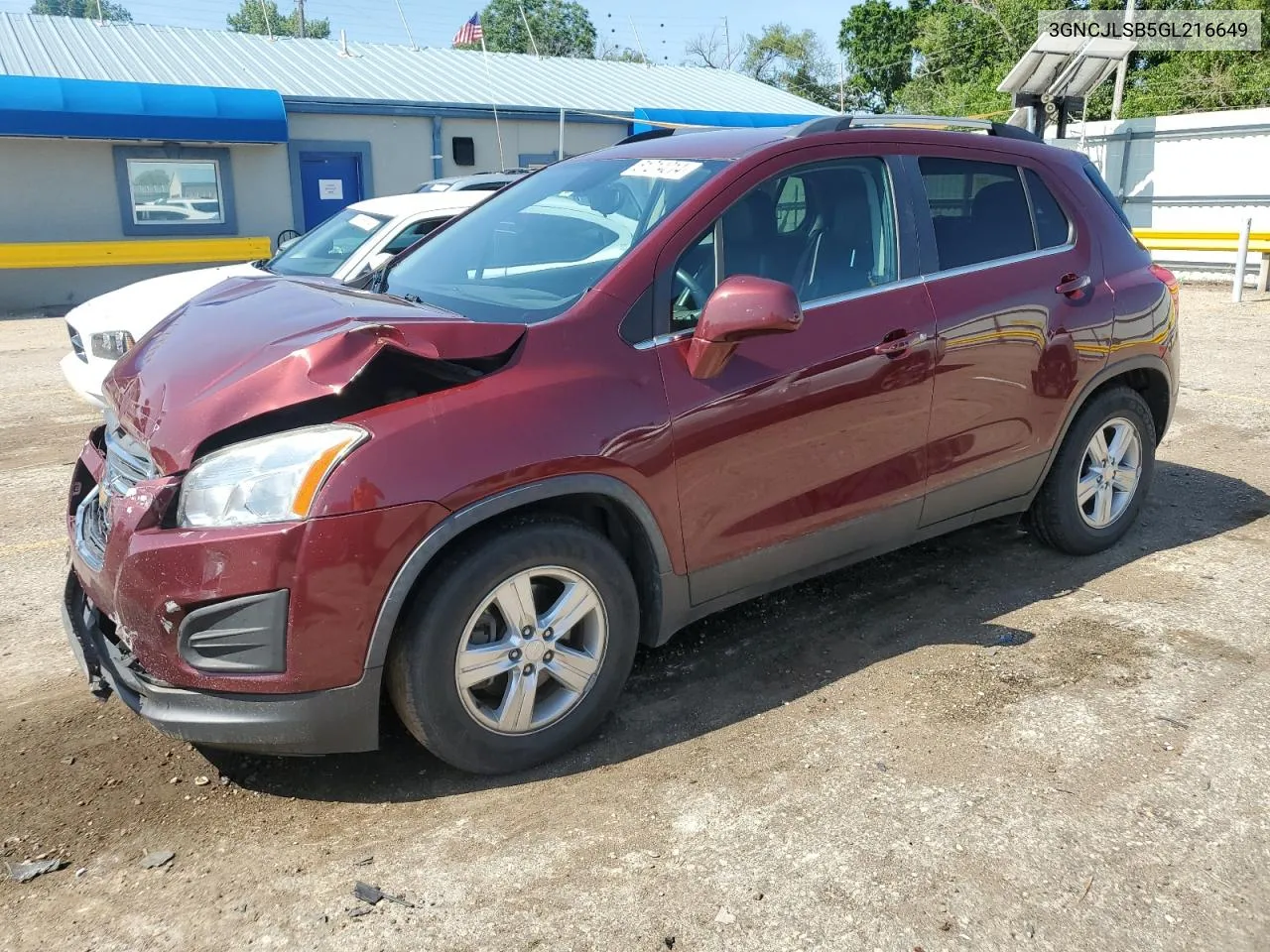 2016 Chevrolet Trax 1Lt VIN: 3GNCJLSB5GL216649 Lot: 61214014