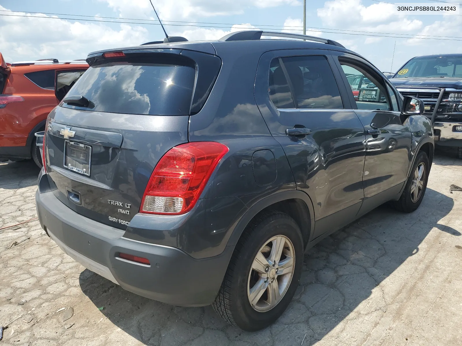 2016 Chevrolet Trax 1Lt VIN: 3GNCJPSB8GL244243 Lot: 61289434