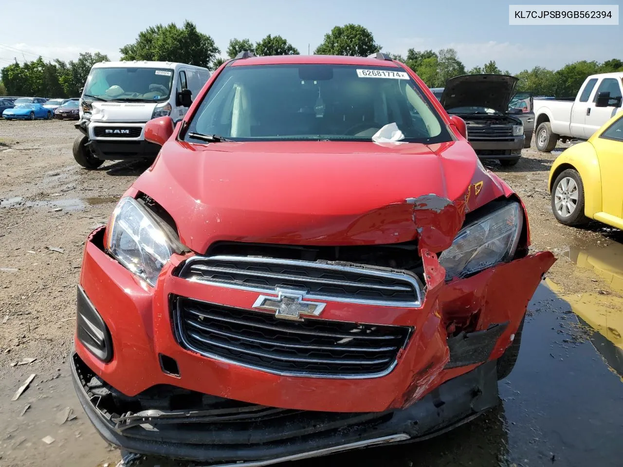 2016 Chevrolet Trax 1Lt VIN: KL7CJPSB9GB562394 Lot: 62681774