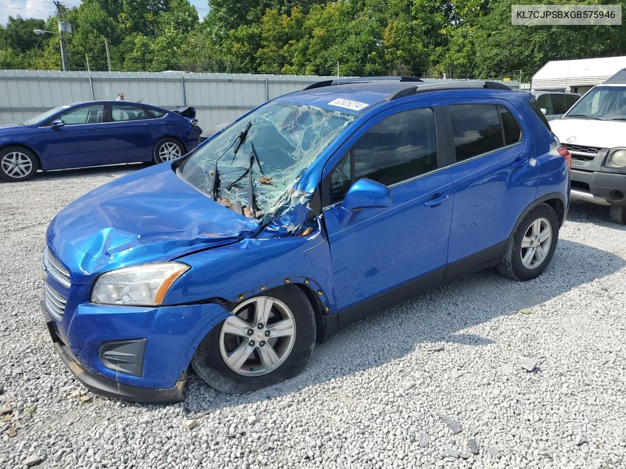 2016 Chevrolet Trax 1Lt VIN: KL7CJPSBXGB575946 Lot: 62925214