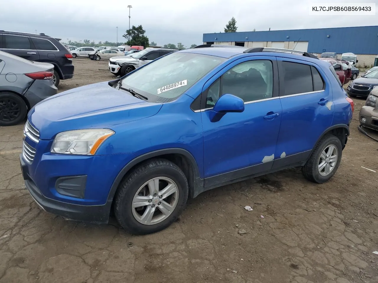 KL7CJPSB6GB569433 2016 Chevrolet Trax 1Lt