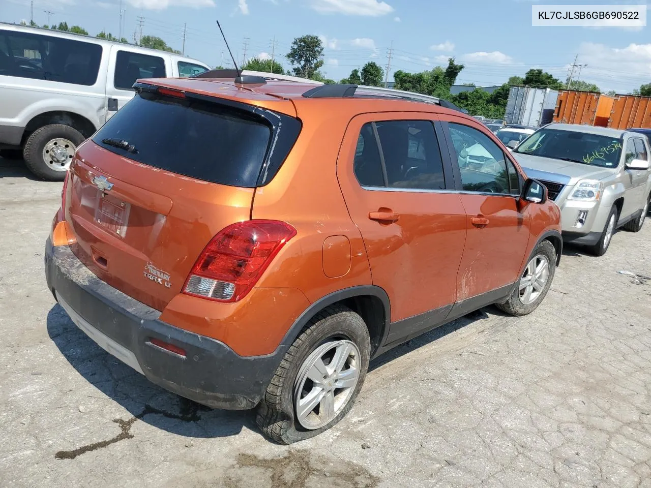 2016 Chevrolet Trax 1Lt VIN: KL7CJLSB6GB690522 Lot: 65890064