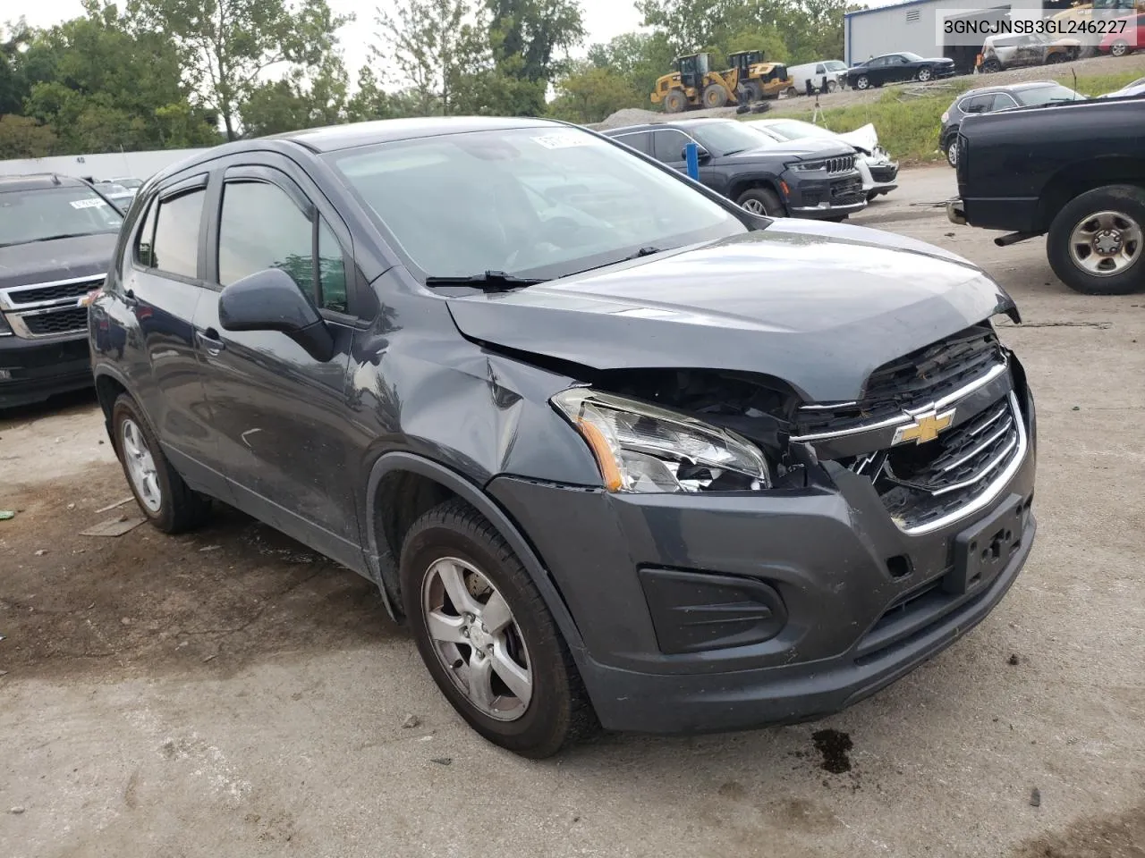 2016 Chevrolet Trax Ls VIN: 3GNCJNSB3GL246227 Lot: 67715034