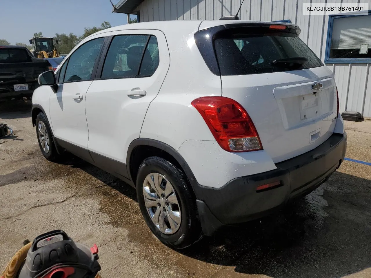 KL7CJKSB1GB761491 2016 Chevrolet Trax Ls