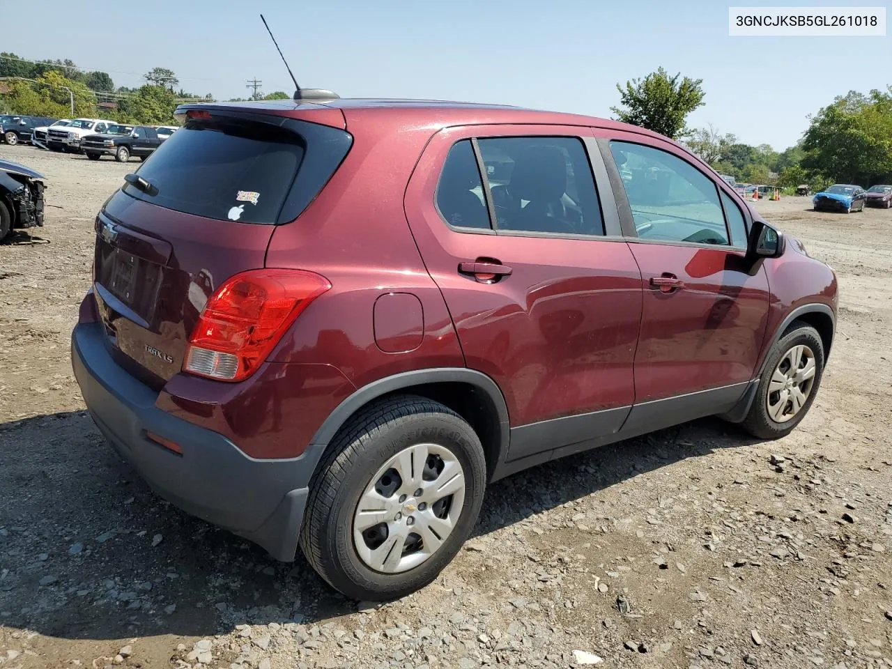 2016 Chevrolet Trax Ls VIN: 3GNCJKSB5GL261018 Lot: 68731004