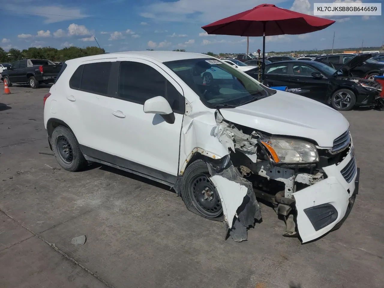 2016 Chevrolet Trax Ls VIN: KL7CJKSB8GB646659 Lot: 69214214