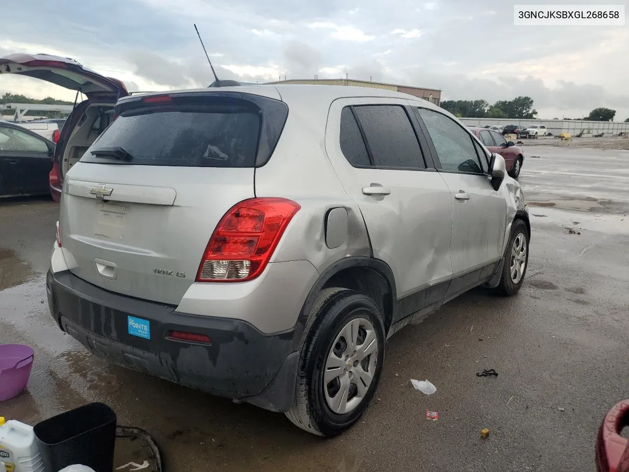 2016 Chevrolet Trax Ls VIN: 3GNCJKSBXGL268658 Lot: 69595934