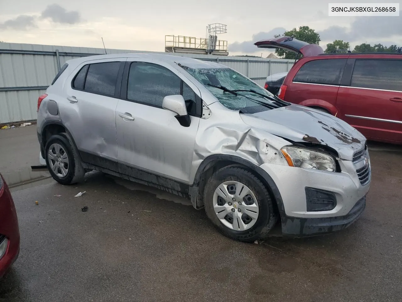 2016 Chevrolet Trax Ls VIN: 3GNCJKSBXGL268658 Lot: 69595934