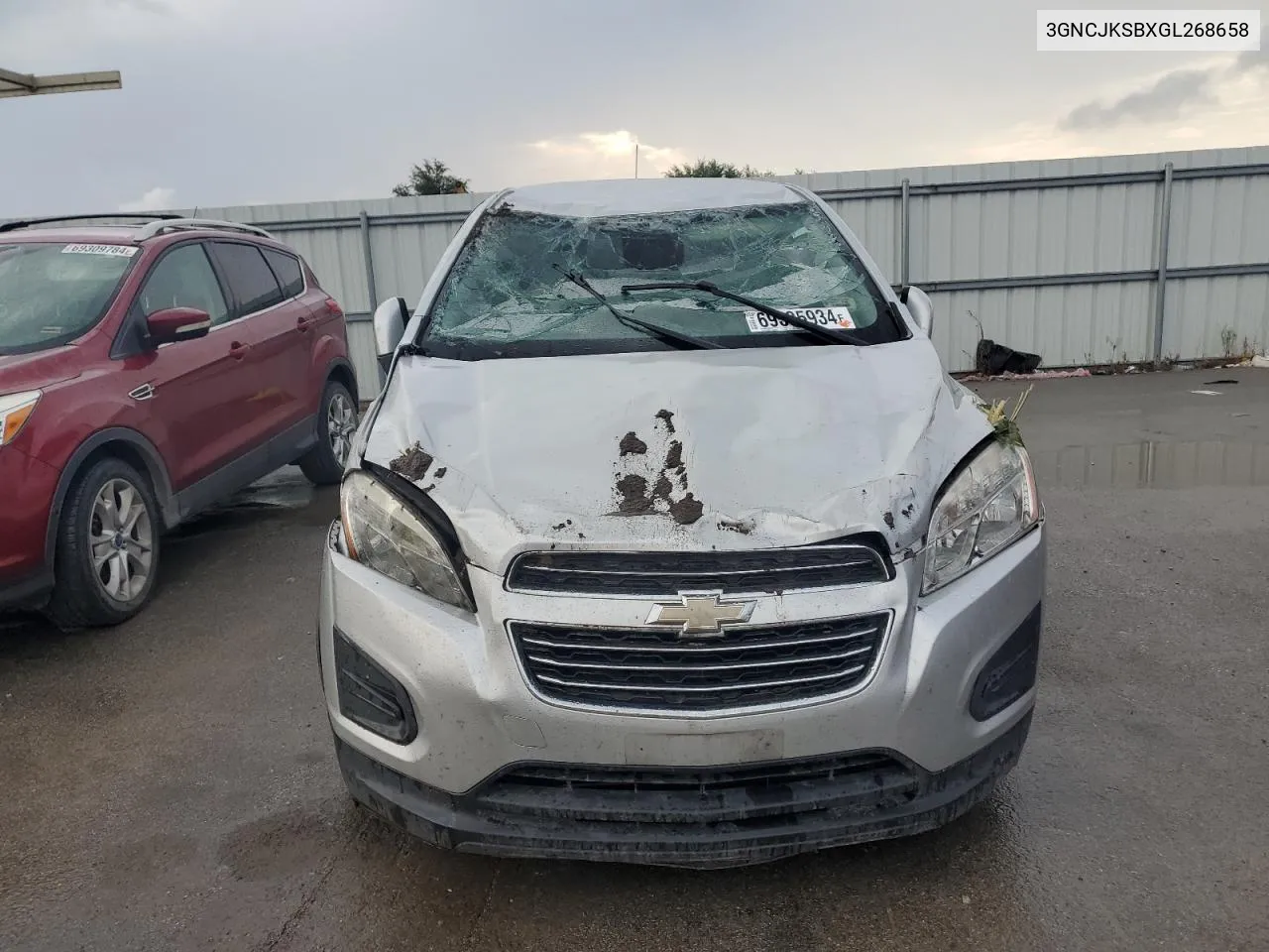 2016 Chevrolet Trax Ls VIN: 3GNCJKSBXGL268658 Lot: 69595934