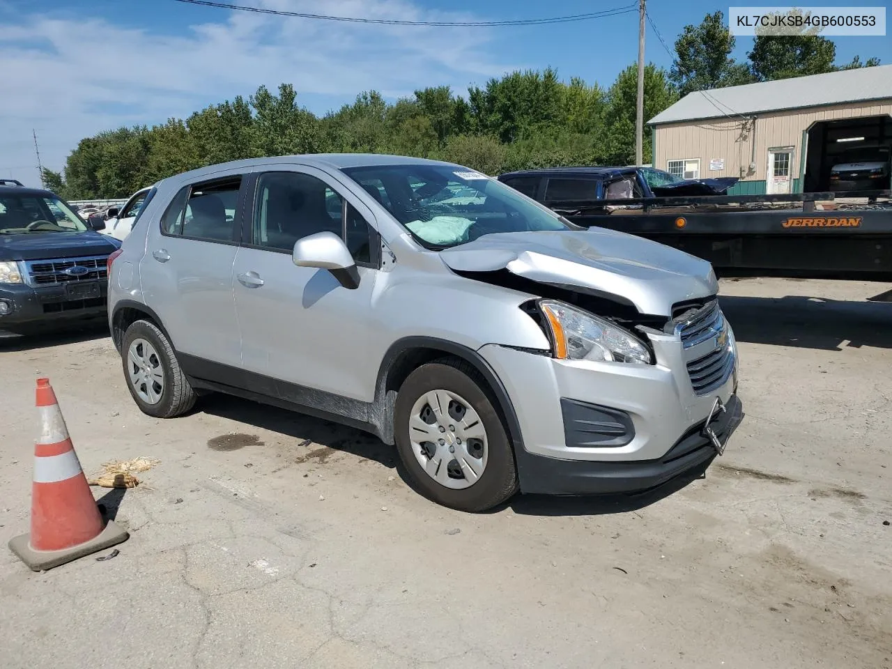 2016 Chevrolet Trax Ls VIN: KL7CJKSB4GB600553 Lot: 69875044