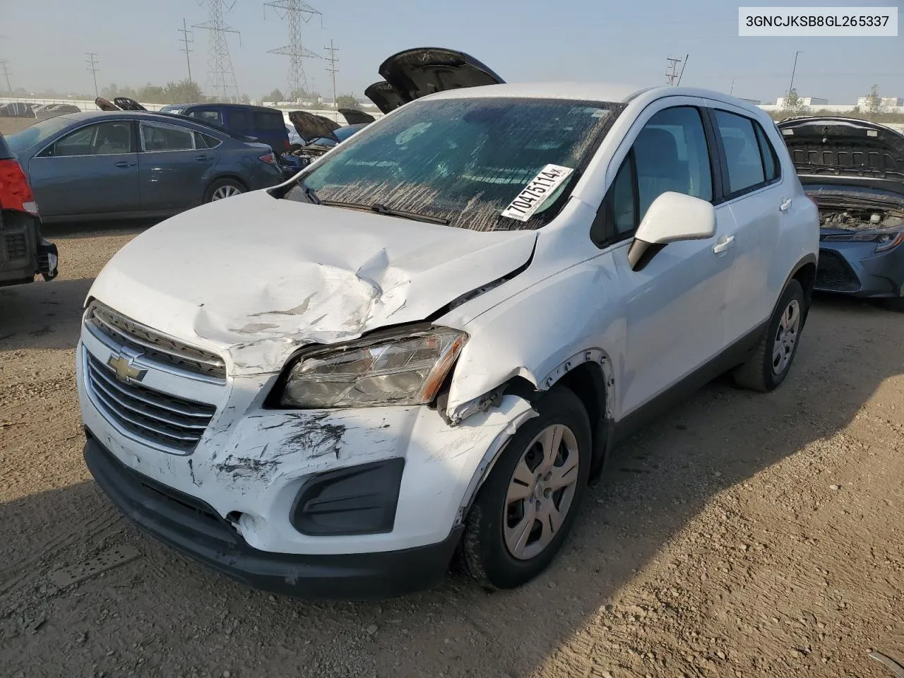 3GNCJKSB8GL265337 2016 Chevrolet Trax Ls