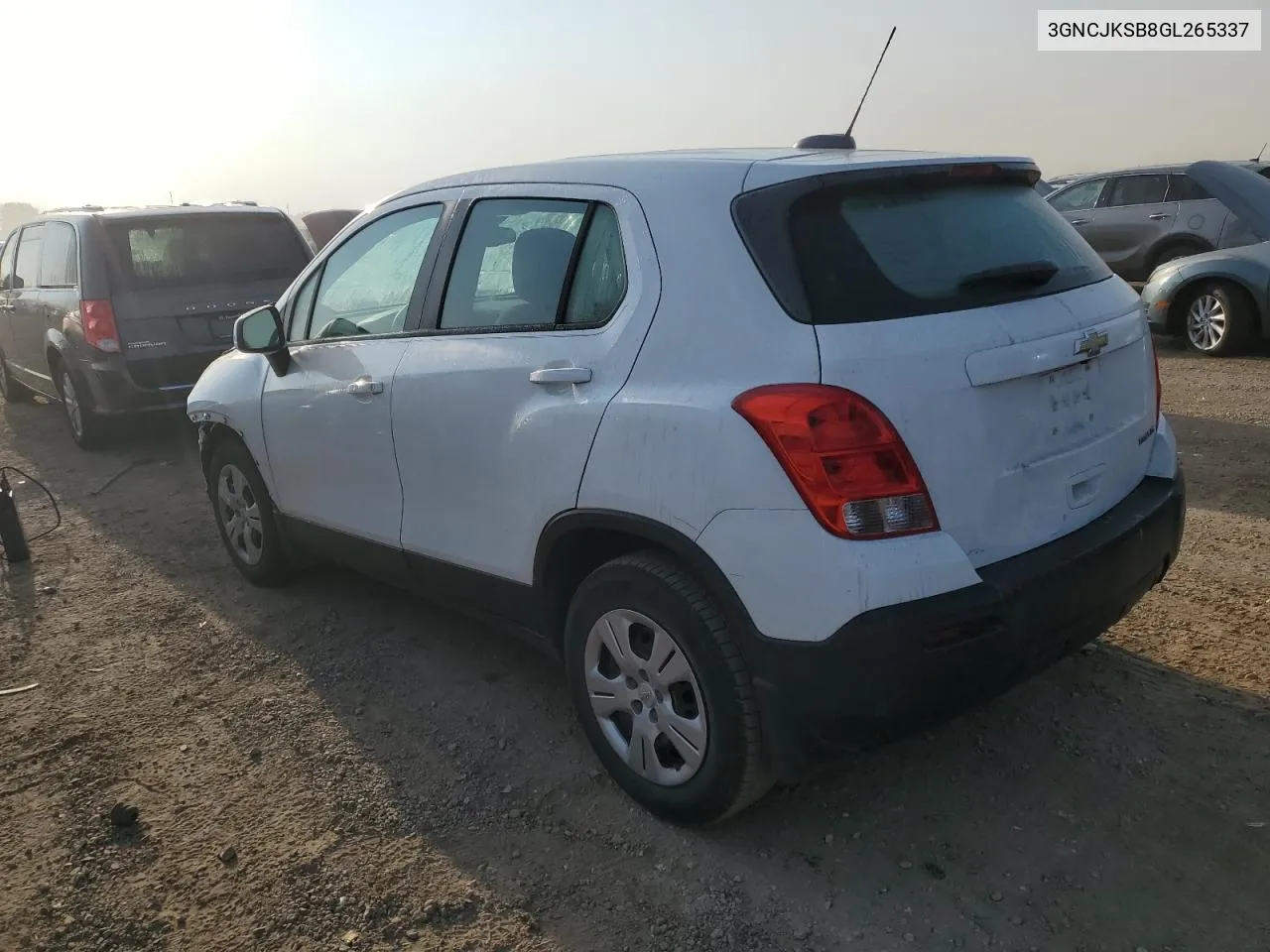 2016 Chevrolet Trax Ls VIN: 3GNCJKSB8GL265337 Lot: 70475114