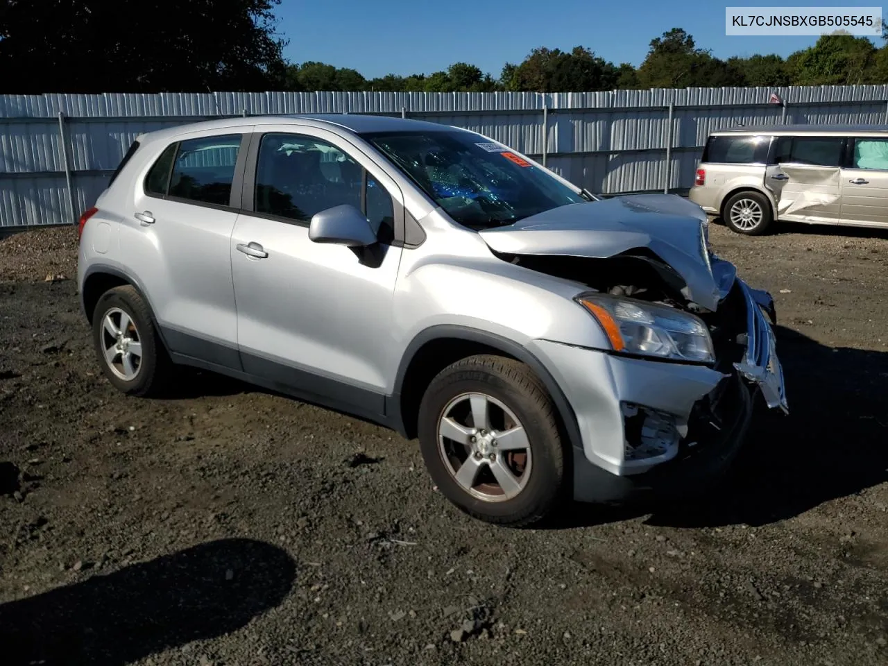 2016 Chevrolet Trax Ls VIN: KL7CJNSBXGB505545 Lot: 70580324