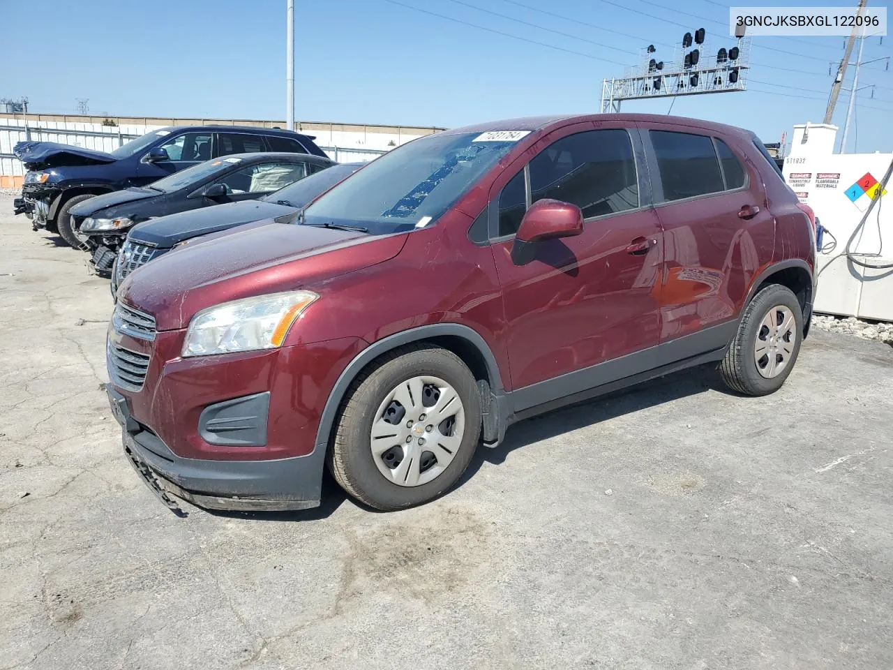 2016 Chevrolet Trax Ls VIN: 3GNCJKSBXGL122096 Lot: 71031764