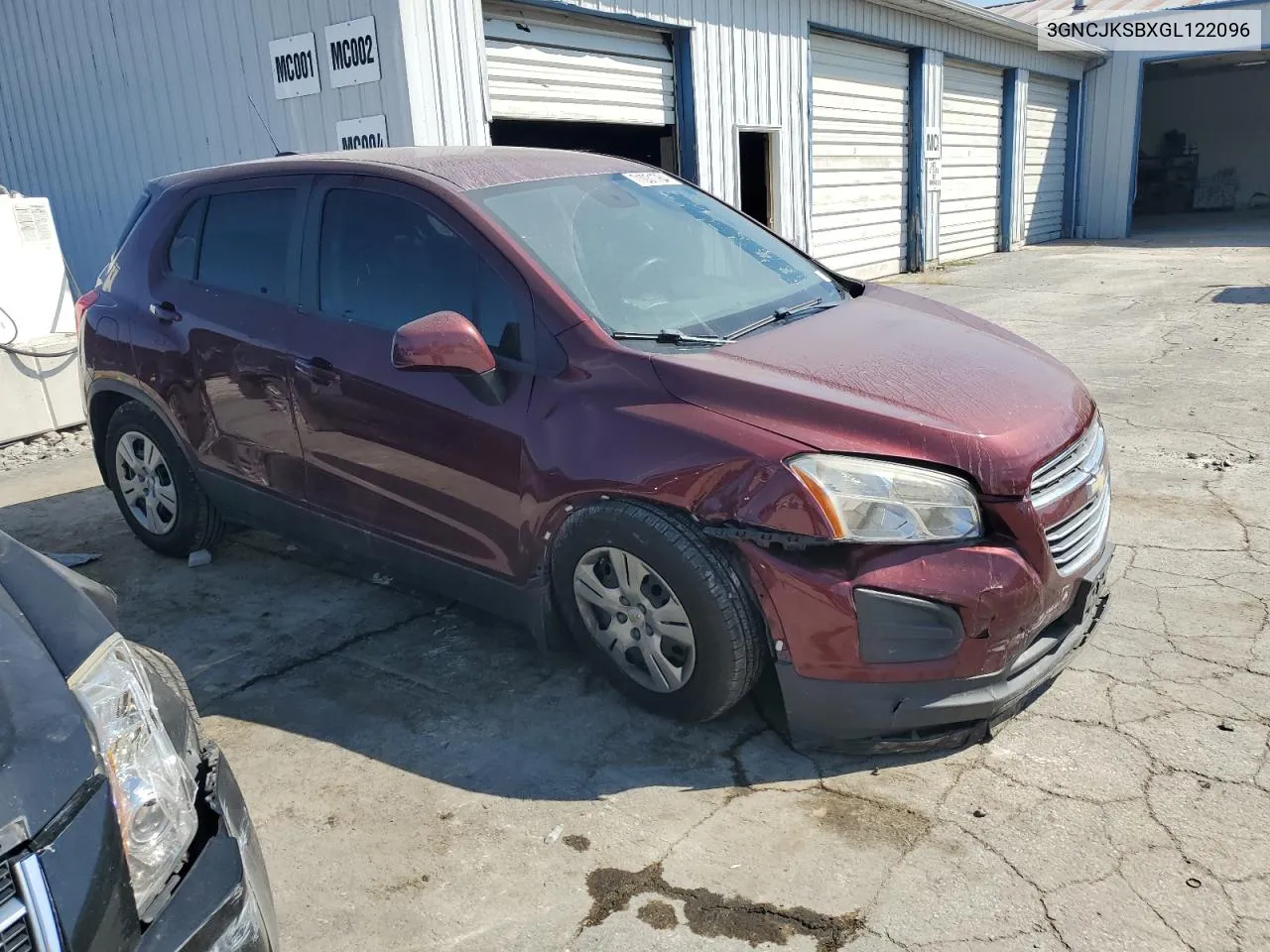 2016 Chevrolet Trax Ls VIN: 3GNCJKSBXGL122096 Lot: 71031764