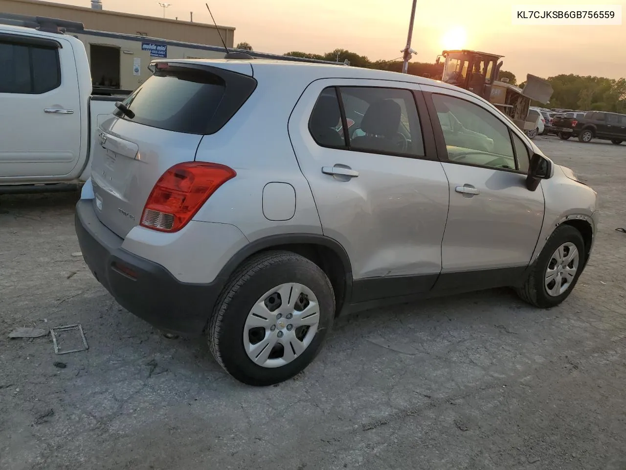 2016 Chevrolet Trax Ls VIN: KL7CJKSB6GB756559 Lot: 71121854