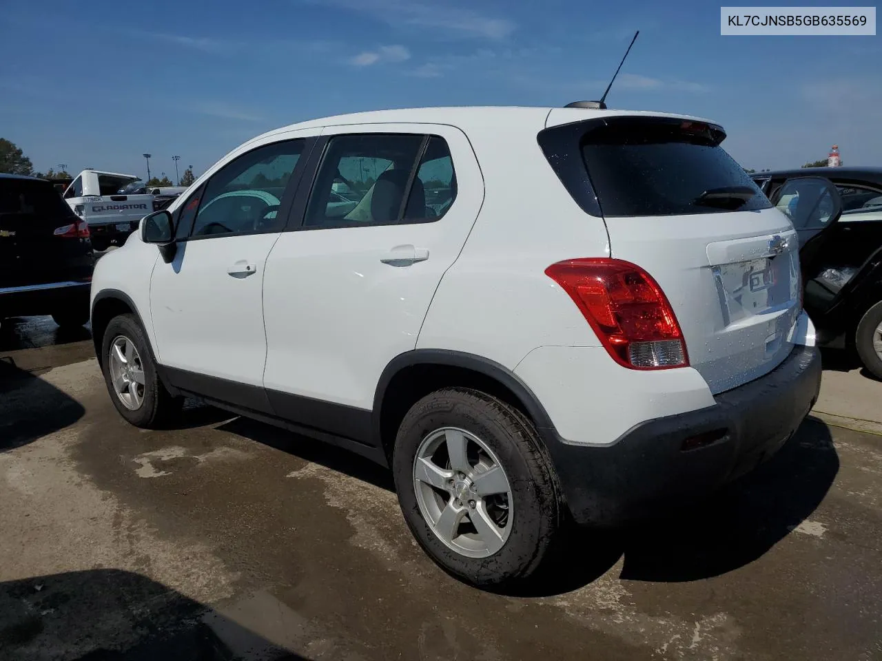 2016 Chevrolet Trax Ls VIN: KL7CJNSB5GB635569 Lot: 71277534