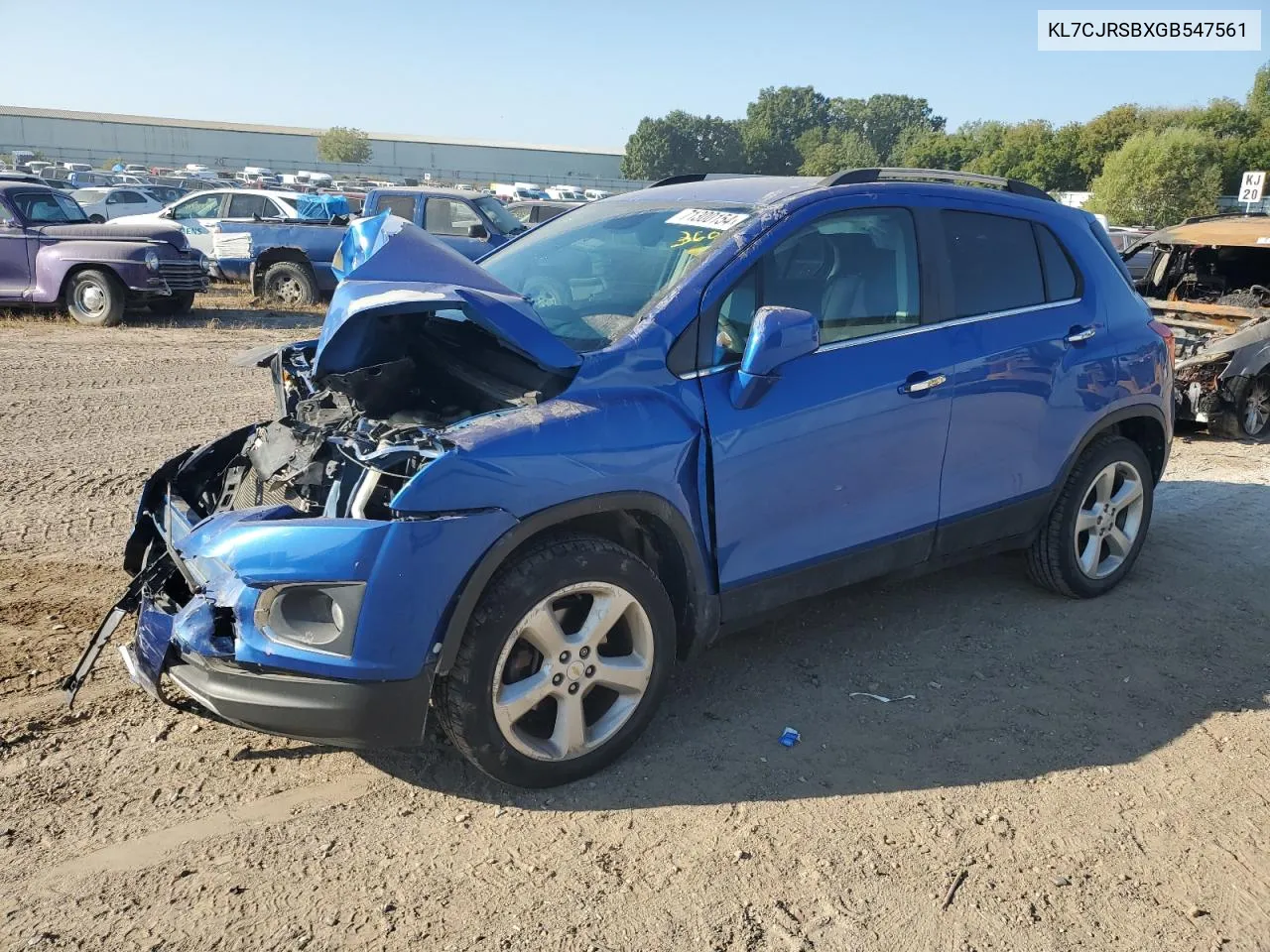 2016 Chevrolet Trax Ltz VIN: KL7CJRSBXGB547561 Lot: 71300154