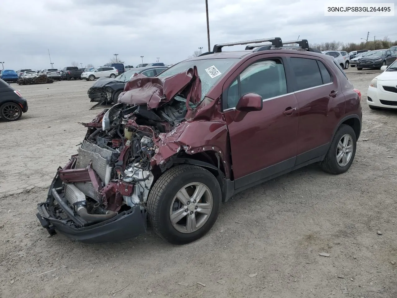 2016 Chevrolet Trax 1Lt VIN: 3GNCJPSB3GL264495 Lot: 71383354