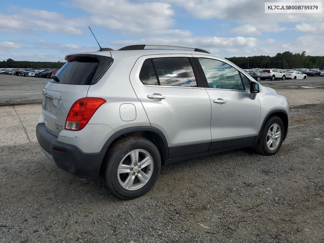 2016 Chevrolet Trax 1Lt VIN: KL7CJLSB0GB759379 Lot: 71874394