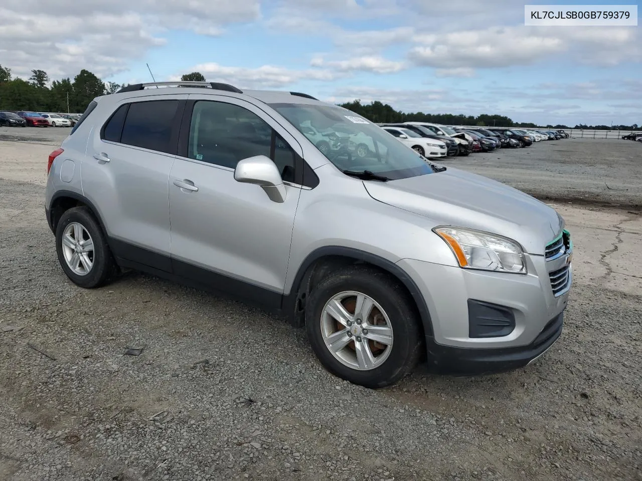 2016 Chevrolet Trax 1Lt VIN: KL7CJLSB0GB759379 Lot: 71874394