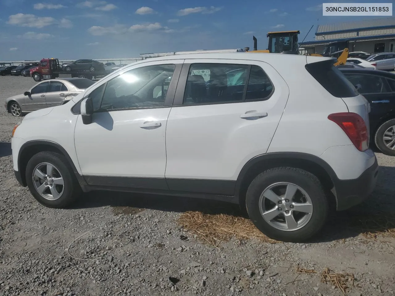 2016 Chevrolet Trax Ls VIN: 3GNCJNSB2GL151853 Lot: 72002854