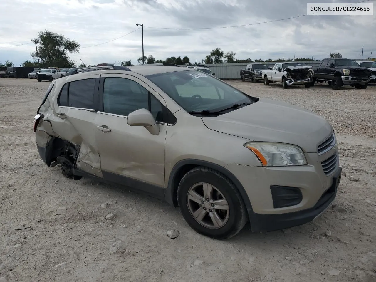 3GNCJLSB7GL224655 2016 Chevrolet Trax 1Lt