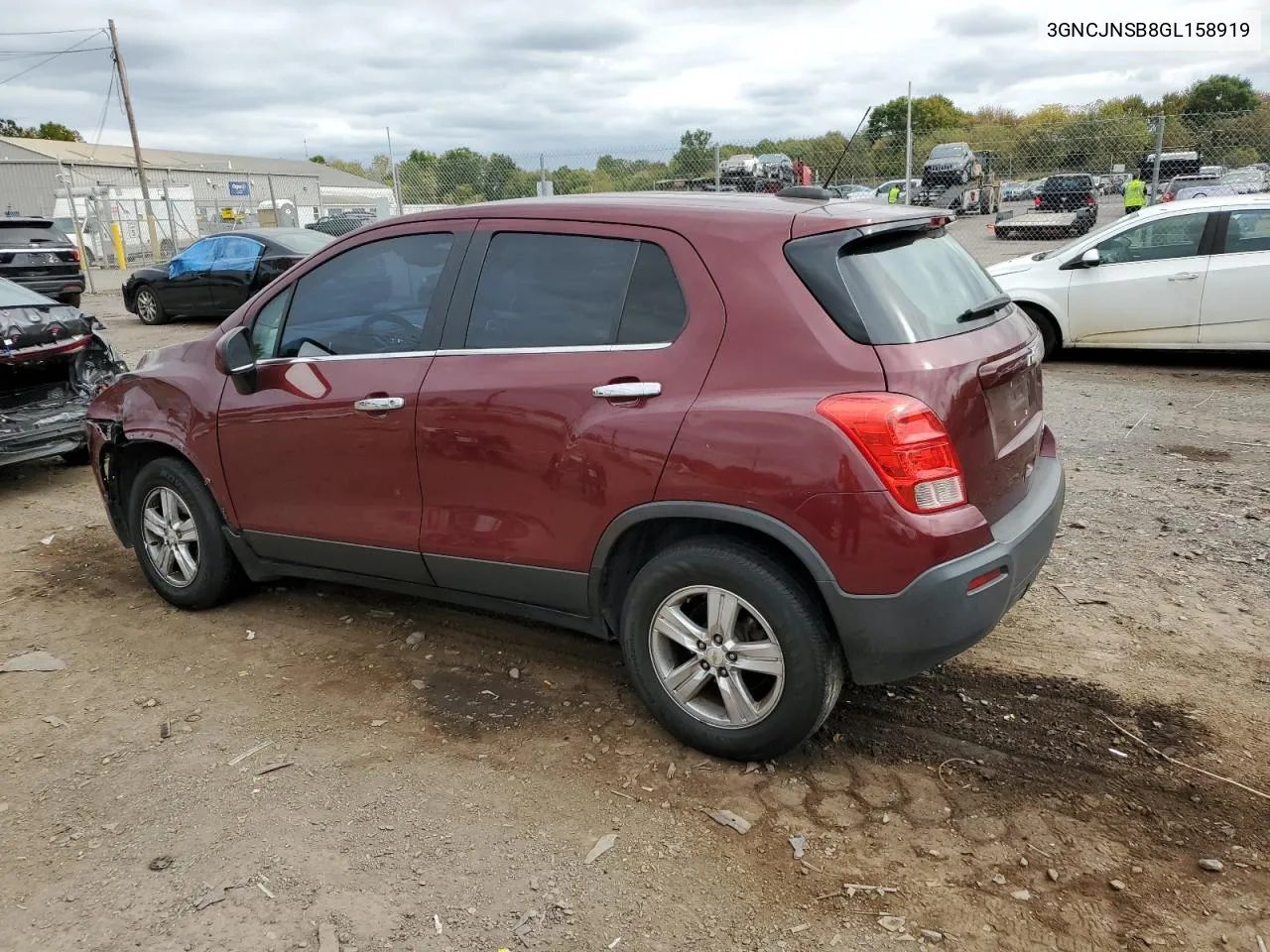 2016 Chevrolet Trax Ls VIN: 3GNCJNSB8GL158919 Lot: 72734584