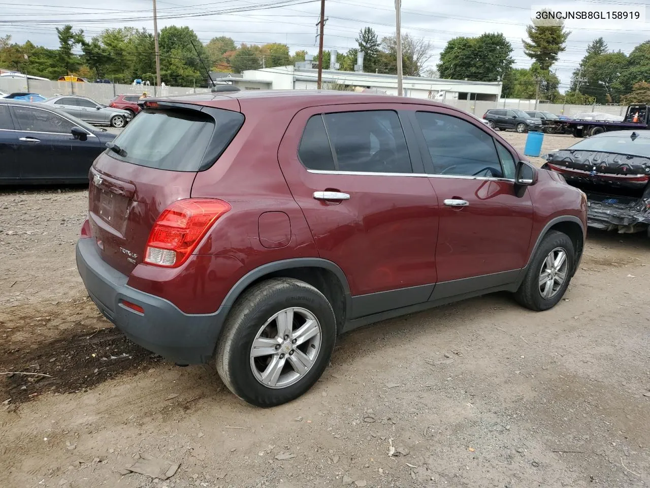 2016 Chevrolet Trax Ls VIN: 3GNCJNSB8GL158919 Lot: 72734584