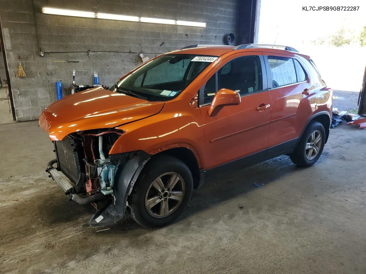 2016 Chevrolet Trax 1Lt VIN: KL7CJPSB9GB722287 Lot: 73034344