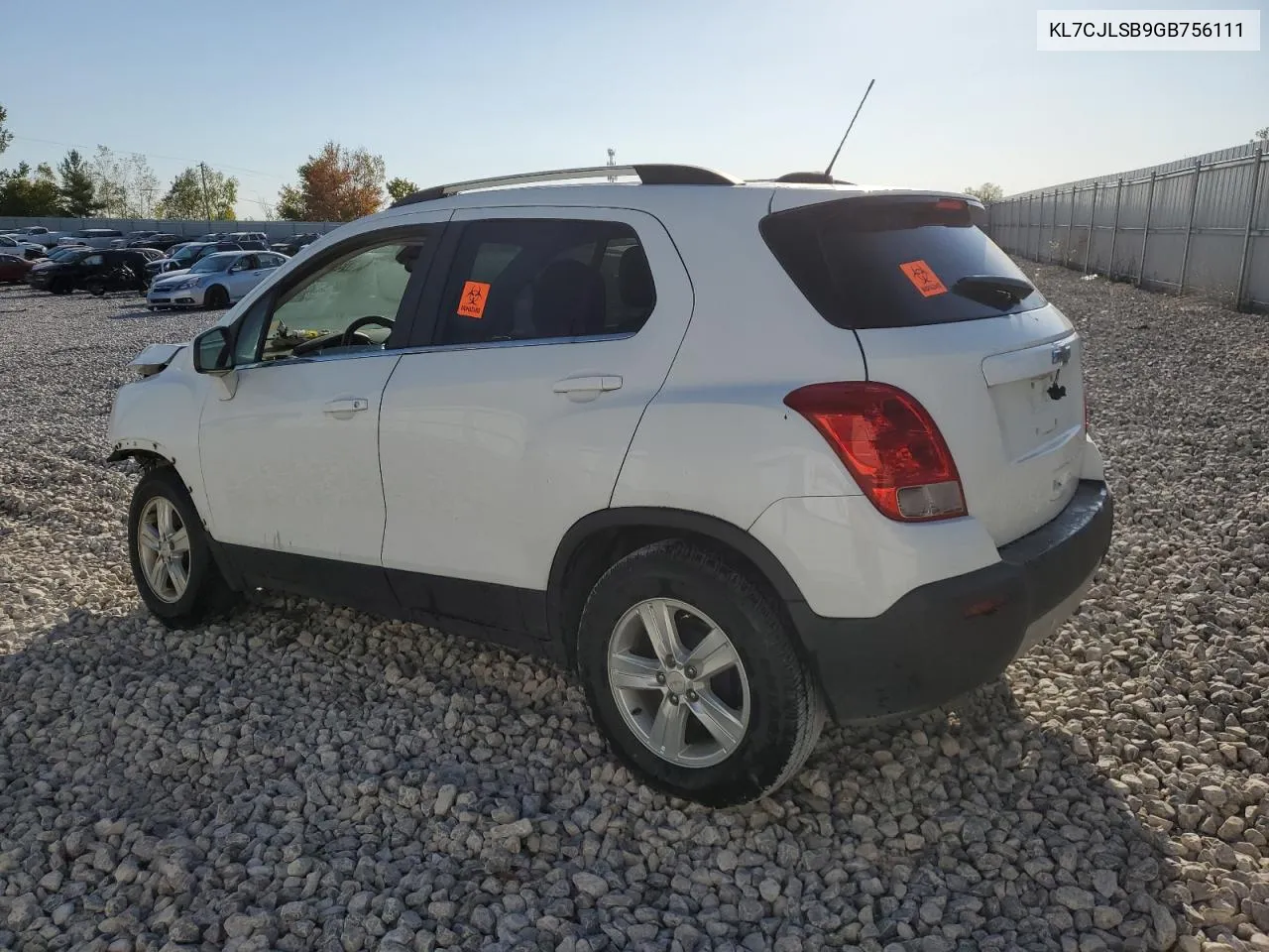 2016 Chevrolet Trax 1Lt VIN: KL7CJLSB9GB756111 Lot: 73418494