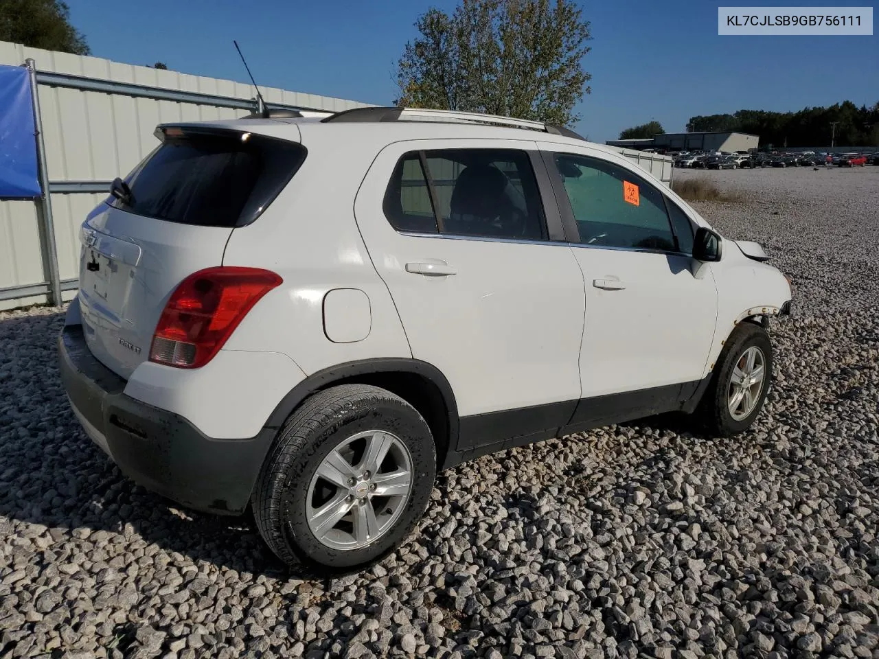 2016 Chevrolet Trax 1Lt VIN: KL7CJLSB9GB756111 Lot: 73418494