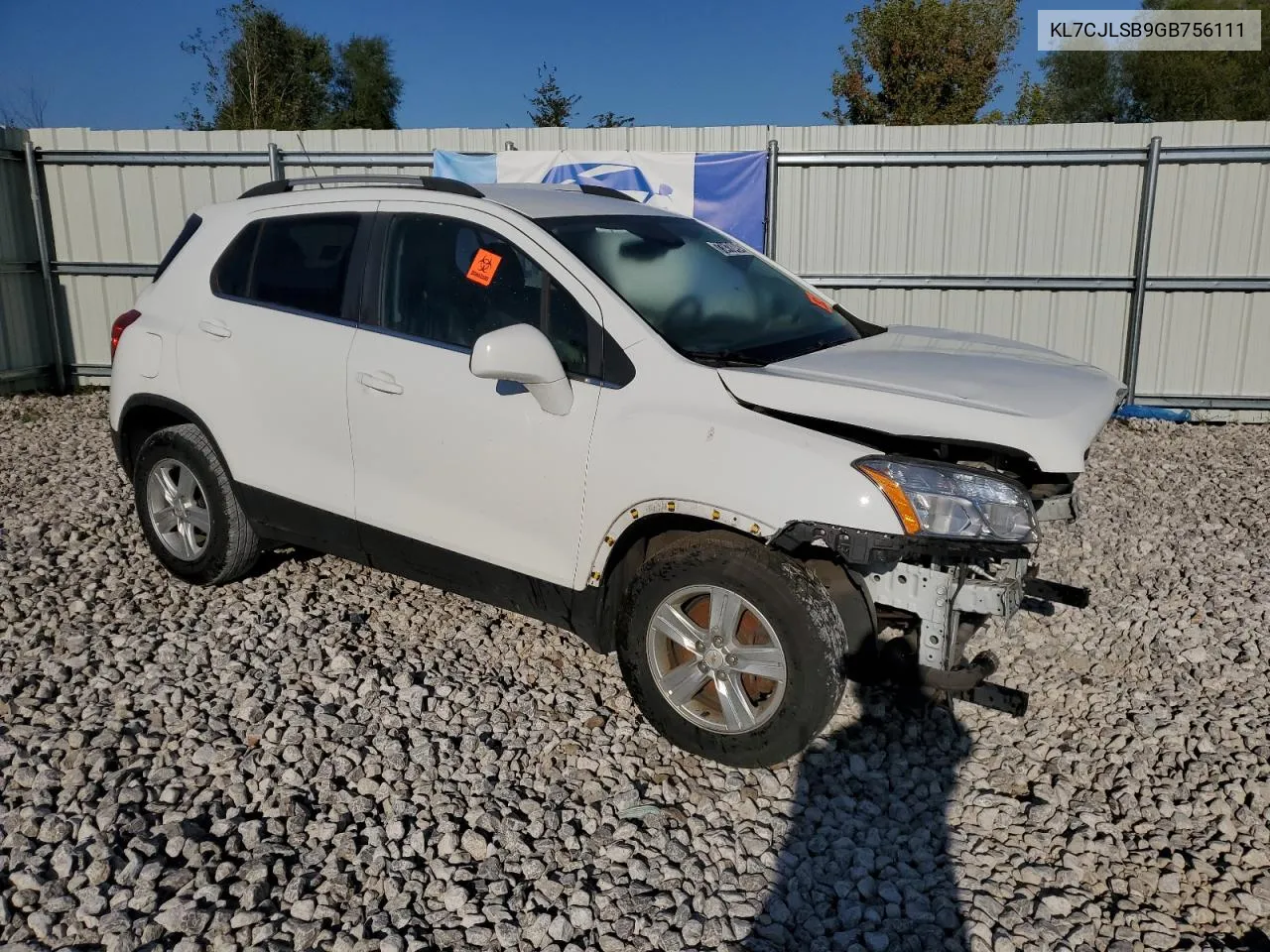 2016 Chevrolet Trax 1Lt VIN: KL7CJLSB9GB756111 Lot: 73418494