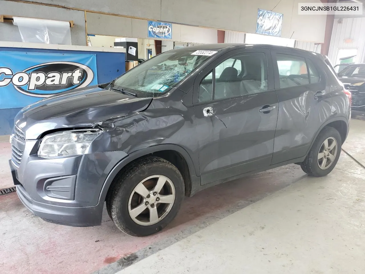 2016 Chevrolet Trax Ls VIN: 3GNCJNSB1GL226431 Lot: 73552274