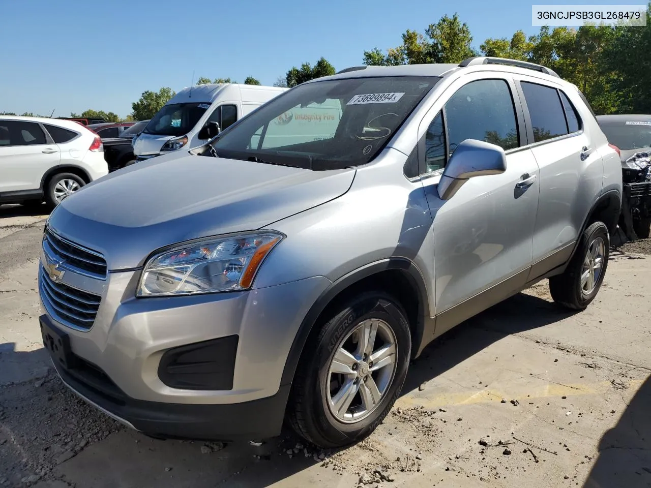 2016 Chevrolet Trax 1Lt VIN: 3GNCJPSB3GL268479 Lot: 73699894