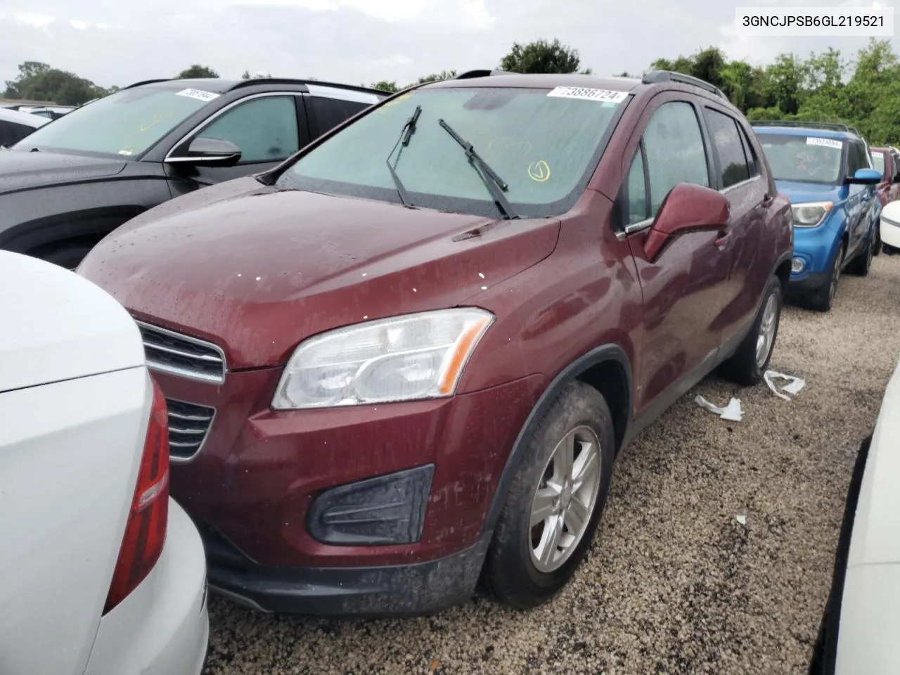 2016 Chevrolet Trax 1Lt VIN: 3GNCJPSB6GL219521 Lot: 73886724