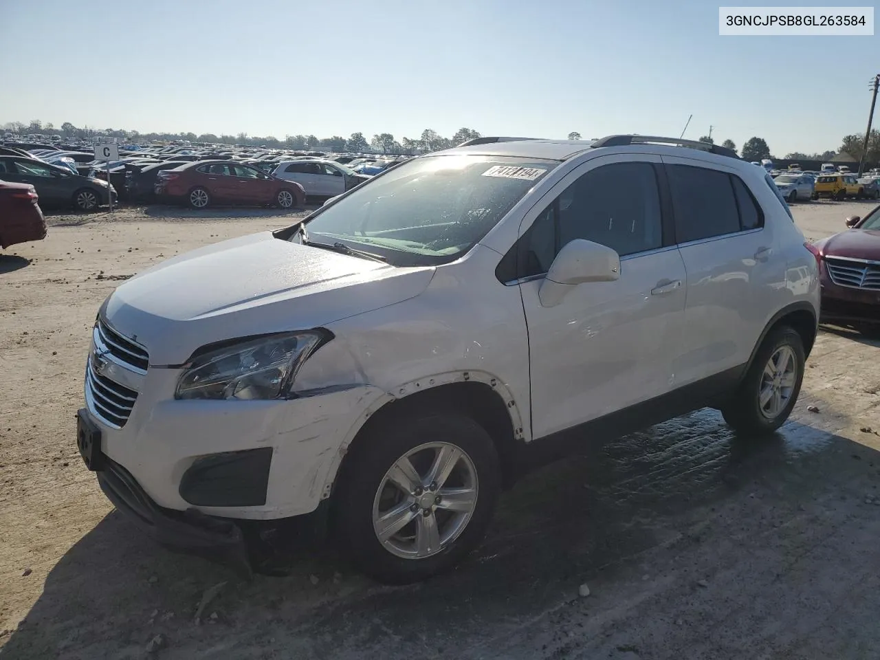 2016 Chevrolet Trax 1Lt VIN: 3GNCJPSB8GL263584 Lot: 74124194