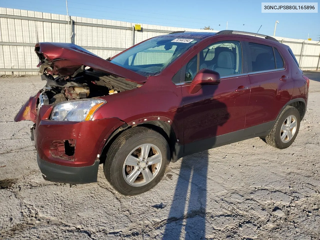 2016 Chevrolet Trax 1Lt VIN: 3GNCJPSB8GL165896 Lot: 74144154